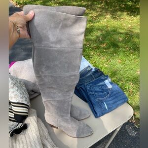 Over the Knee Gray Suede Boots by Melbourne Sz 9